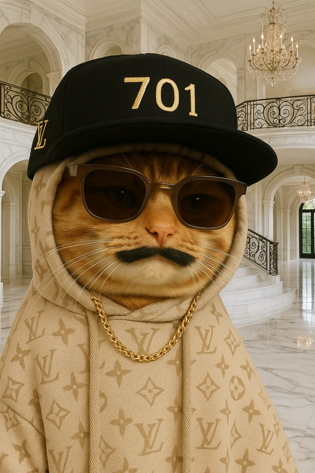 Luxury Louis Vuitton Hood Cat