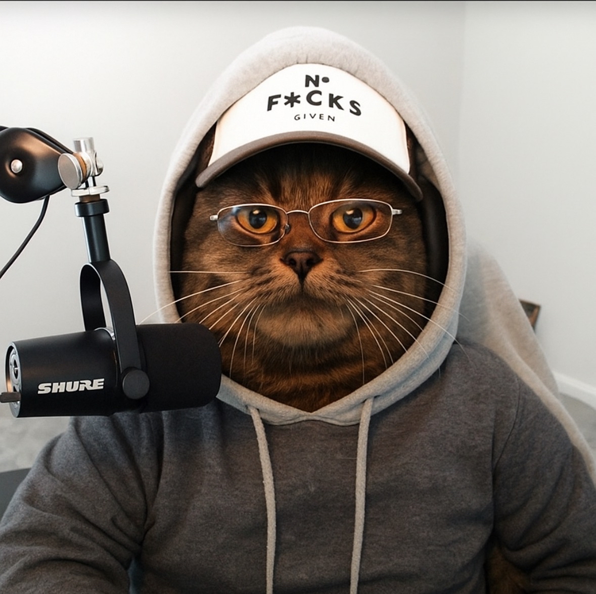 Podcast Host Hood Cat